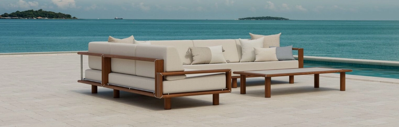 KB Patio Florida Tuuci Horizon Sectional & Meritage coffee table KB Patio Florida Tuuci Horizon Sectional & Meritage coffee table
