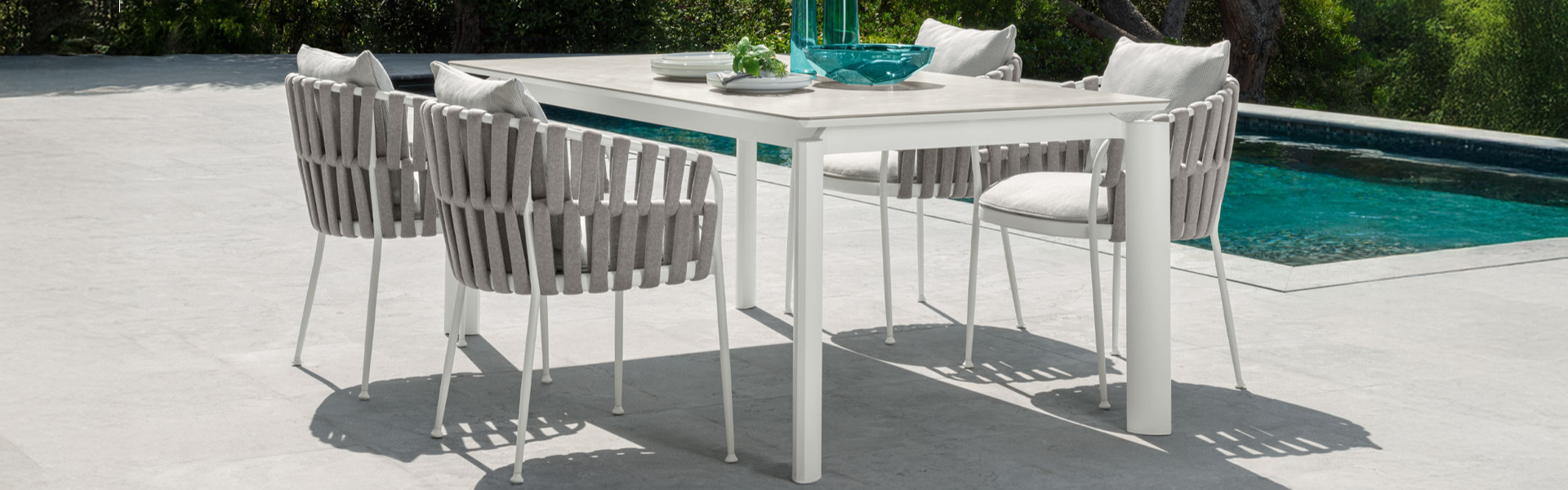 04 Talenti Frame slider desktop dining table and dining armchairs
